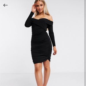 Long Sleeve Ruched Dress